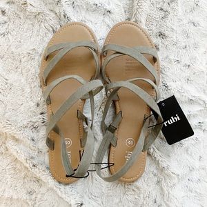 ✨NEW✨ Green Suede Strappy Sandals